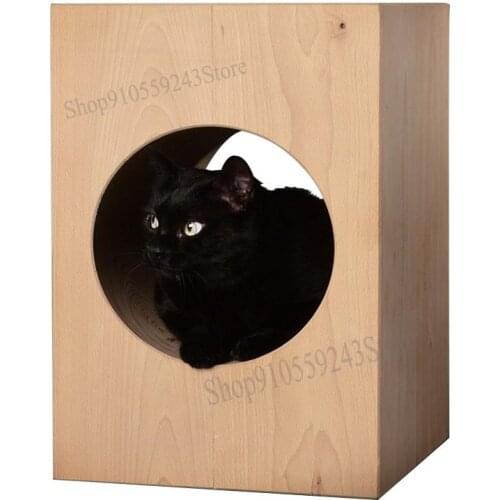 American Small Square Table Simple Sofa Side Table Solid Wood Living Room Square Wood Side Table Corner Table Creative Bedside T