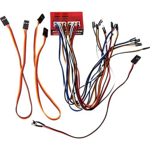 AX-003 Multi-function Ultra Bright LED Lamp for 1/10 1/8 RC HSP Traxxas TAMIYA CC01 4WD Axial SCX10 Model Car