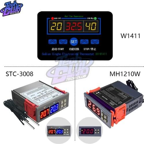 Digital Temperature Controller Thermostat Thermoregulator incubator DC 12V 220V 10A Heating Cooling STC-3008 XH-W1411 MH1210W