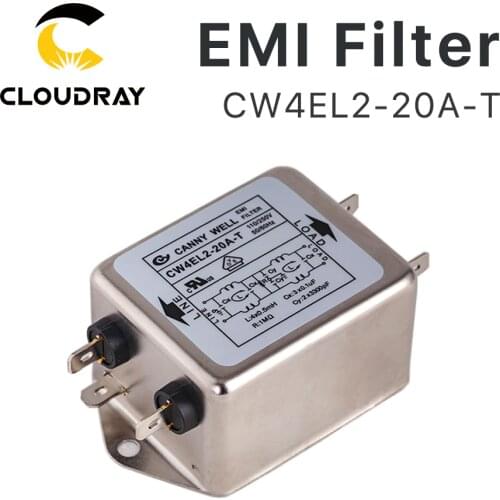 Cloudray Power EMI Filter CW4L2-10A-T / CW4L2-20A-T Single Phase AC 115V / 250V 20A 50/60HZ Free Shipping