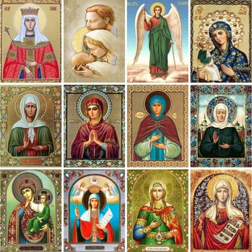 EverShine 5D DIY Paint By Numbers Religion Drawing Canvas Hand Painted Wall Art Home Decoration