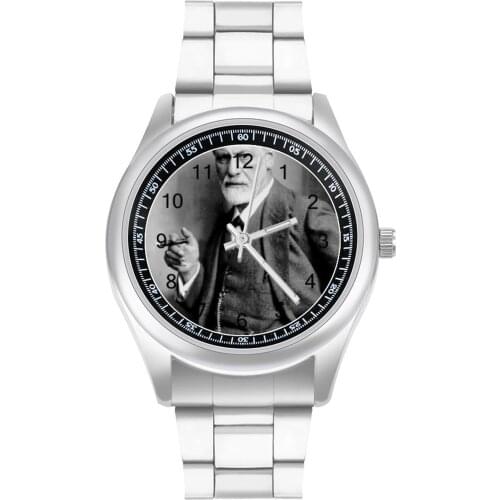 Freud Quartz Watch Fishing Round Wrist Watch Steel Design Wideband Men Wristwatch