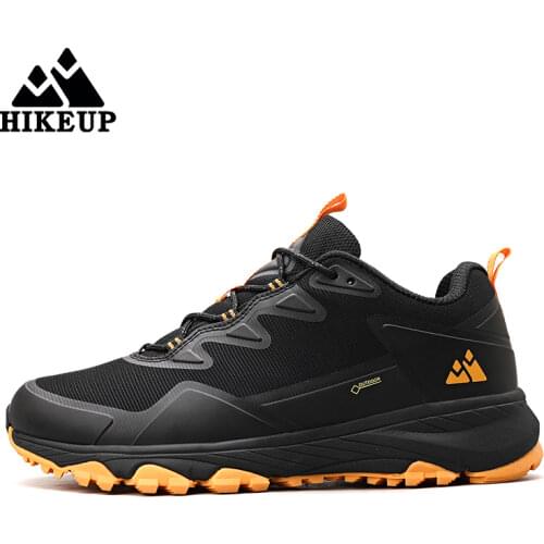 HIKEUP Mens Hiking Shoes Waterproof Sports Men Athletic Shoes Durable Walking Hunting Trekking Outdoor Tourism Sneakers Male