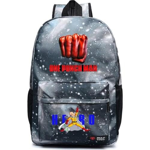 Anime One Punch-Man Teenger Backpack Canvas Packsack High Quality Casual Schoolbag Unisex Student Travel Laptop Bag