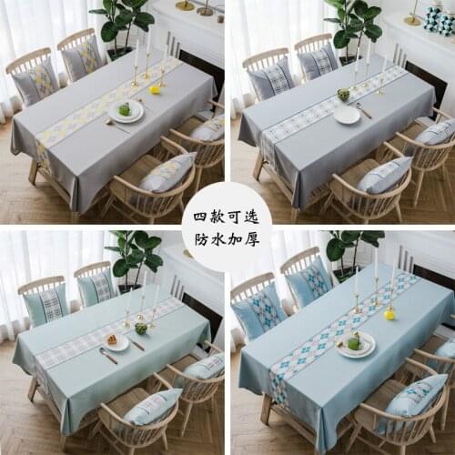 Polyester Plaid Table Cover Modern Dining Table Cloth for Home Hotel Outdoor Wedding Party Decoration