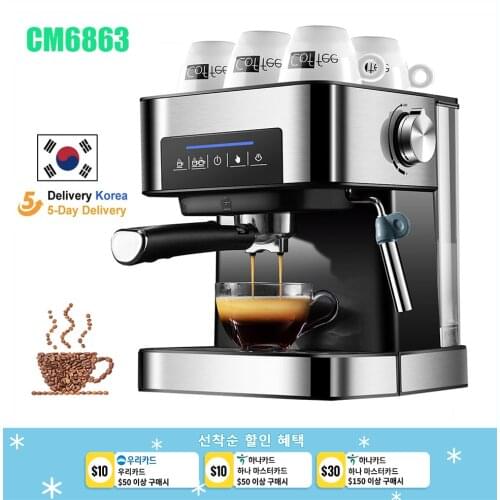 20Bar 1.5L 220V Commercial Small Semi Automatic Italian Espresso Coffee Maker Machine Household Office Coffee Maker With Steam