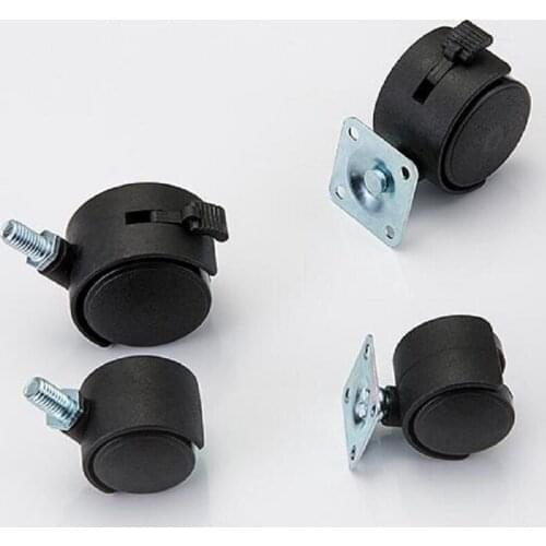 4 Pcs/lot Universal Caster Office Chair Furniture Caster 360 Degree Rotate Chair Wheel 1.0/1.5 Inches Swivel Casters Wheels