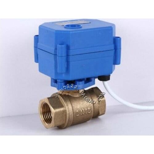 Dn15 Dn20 Dn25 Brass Two Way Electric Ball Valve Cr01 Cr02 Cr03 Cr04 Cr05 Dc5V 12V 24V Ac220V Motorized Valve for Water