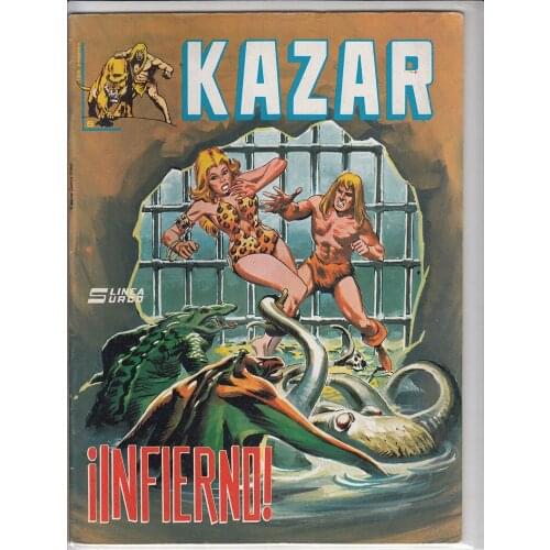 MARVEL, KA-ZAR No. 5, ED. SURCO, year 1983, author BRUCE JONES, comic BOOK Spanish, KAZAR THE SAVAJE
