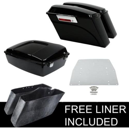 Motorcycle Chopped Pack Trunk Saddlebag Metal Base Plate For Harley Tour Pak Street Road Electra Glide FLHR Touring 1997-2013