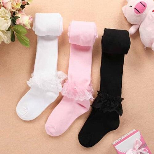 New 2017 toddler girls dancing tights Cotton baby kids Autumn pants girls lace stockings 2-7y girls winter clothing tights