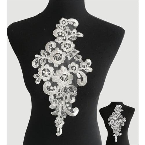 New arrive Organza Lace Collar Neckline Embroidery Applique DIY Trim Sewing Lace Fabric Clothing Accessories Craft Supplies