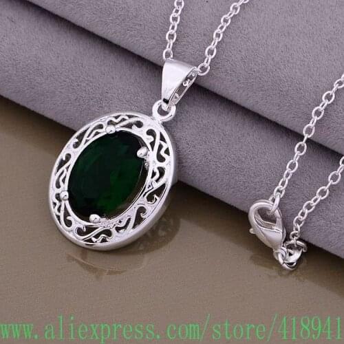 Silver Plated Necklace Silver Plated fashion jewelry pendant /celakvsa bleakcla AN879