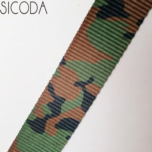 SICODA Heavy duty webbing tape 3meters 3.8cm wide double face printed camo bagpack strap soft feeling outdoor training