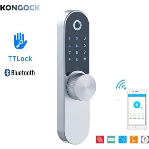 Biometric Fingerprint Bluetooth APP smart door lock, remotely unlock digital password card & key access for home hotel apartment