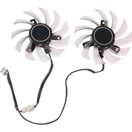 2Pcs 75MM PLD08010S12H VGA Fan for GTX 1050TI 6930 7850 GTX 550 750 770Ti Graphics Card Cooling Fan 4Pin 12V 0.25A