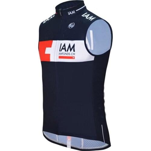 Windstopper 2015 IAM TEAM BLUE Sleeveless Cycling Jacket Vest Gilet Mtb Clothing Bicycle Maillot Ciclismo