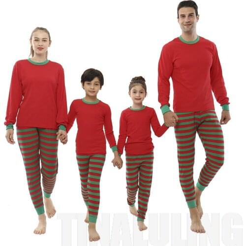Adults Kids Merry Christmas Sweet Family Matching Pajama Set New Year Cute Sweet Cartoon Printed Family Outfit Xmas Sleepwear