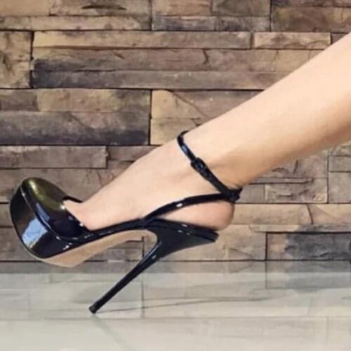 ASHIOFU Handmade Hot Sale Ladies High Heel Sandals Party Prom Platform Shoes Stiletto Large Size Fashion Evening Sandals Shoes