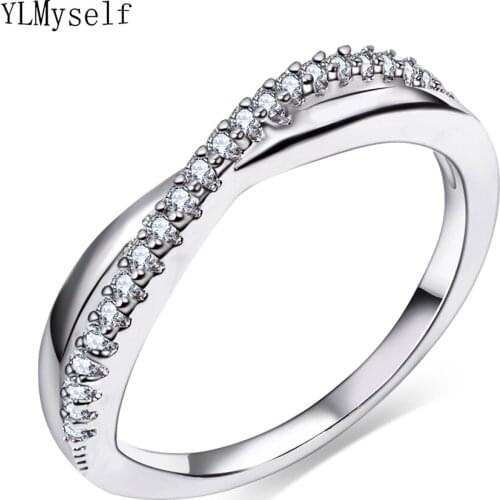 Dropshipping Lovely Ring Pave AAAcubic zirconia crystal OL lady jewelry jewellery Cute rings best gift