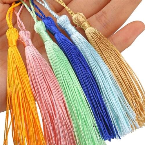 10pcs/pack Silk Tassels 26 Colors Available DIY Polyester Tassel 13cm Tassels for Gift Decoration Handmade Accesorries