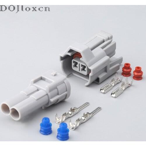 2 Sets 2 Pin Denso In Title EV1 US Car EV6 Fuel Injector Waterproof Male Female Connector Housing 6180-2405 6189-0553