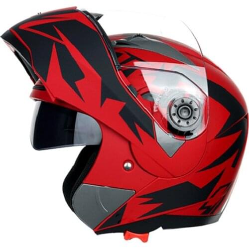 2019 New Knight safety protection JIEKAI Flip up Motorcycle Helmet Double lens Motorbike helmets made of ABS with PC Visor lens