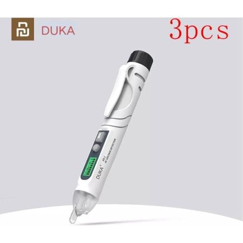 2021 Duka Non-Contact Voltage Detector Indicator Profession Smart Test Pencil Live/phase Wire Breakpoint NCV Continuity Tester