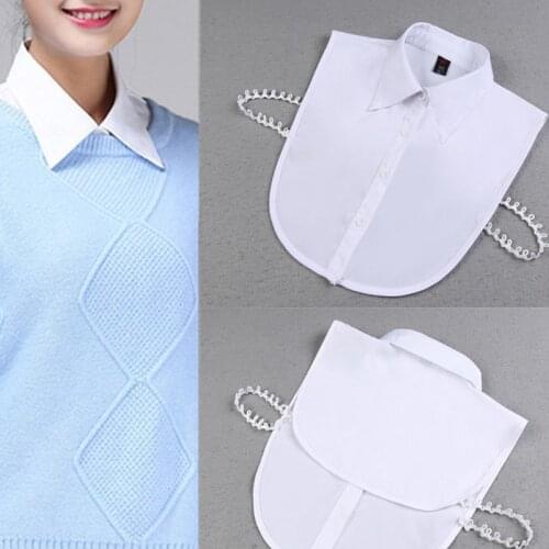 29 Styles Womens Detachable Fake False Collar Solid Color Retro Plaid Check Chiffon Half Shirt Blouse Adjust Clothes Accessories