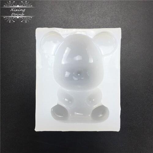3D bear shaped silicone jelly mold cake decoration tools handcraft decoration tools chocolate fudge resin mold