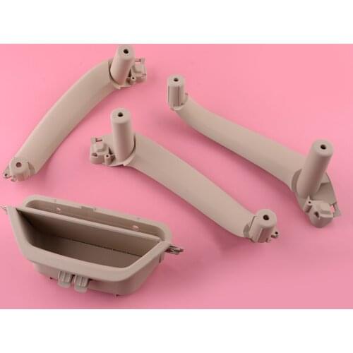 4pcs Beige Interior Inner Door Handle Pull Trim Car fit for BMW X3 F25 X4 F26 2011 2012 2013 2014 2015 2016 2017
