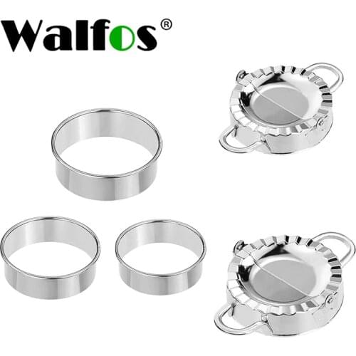 WALFOS 5pcs Stainless Steel Dumpling Tool Set Dumpling Press And Cutter Dumpling Mold