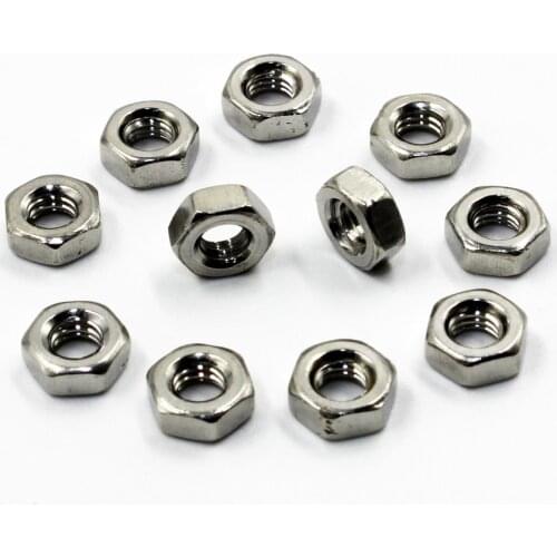 50pcs A2-70 Stainless Steel M3 Hex Nuts DIN934