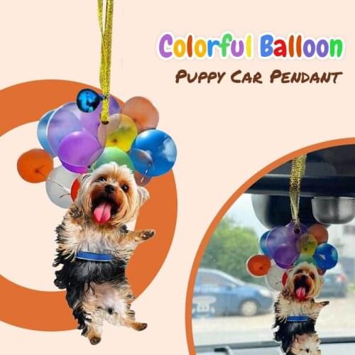 Car Home Puppy Dog Pendant Colorful Balloon Hanging Ornament Auto Interior Decoration DIY Creative Door Pendant Dropshipping