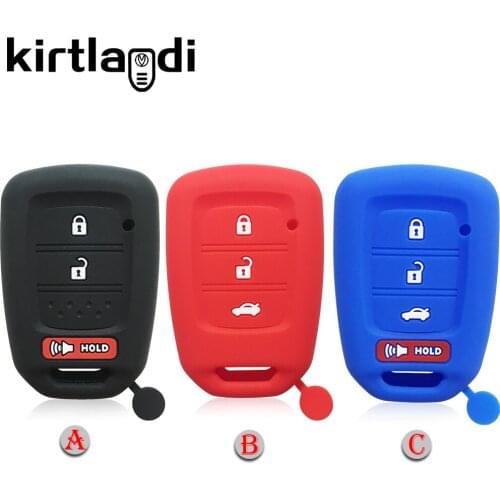 3 4 Button Remote Key Case Shell Holder for Honda FIT HR-V CR-V Accord GREIZ CITY GIENIA HRV CRV Cover Auto Accessories Protect
