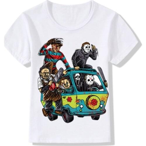 2020 Children The Massacre Machine Funny T-shirt Boys and Girls Summer Cartoon T shirt Kids Tops Baby Shirt