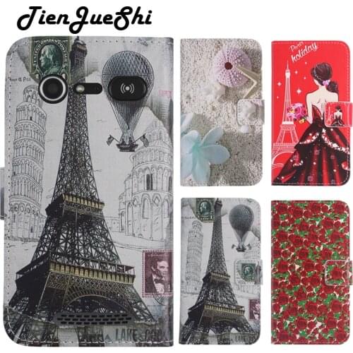TienJueShi PU Stand Flip PU Leather Protector TPU Silicone Phone Gel Case For Doro Liberto 8040 8042 Cover Etui Wallet Rubber