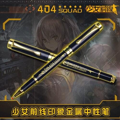 Game Girls Frontline Cosplay Student Metal Stationery Ballpoint Pen Anime Rollerball Pen Sign pen Xmas Gift