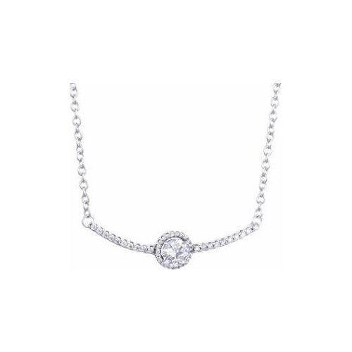 S925 sterling silver classic elegant curved Pandora necklace American creative temperament classic round diamond necklace