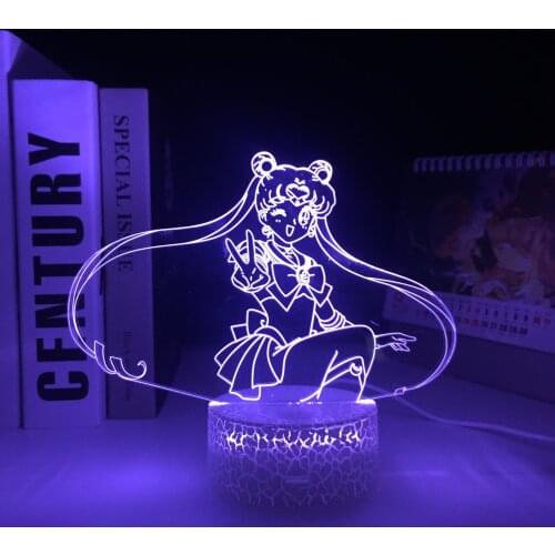 Beautiful Girl Figure Ornaments Acrylic Panel 3D LED Lamp Anime Figure Night Light for Couple Children Festival Birthday Gifts