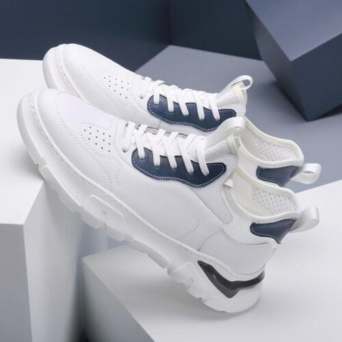 Concise Men Casual Shoes White Breathable Trending British Male Leisure Zapatos Younger Street College Sport Footwear ERRFC