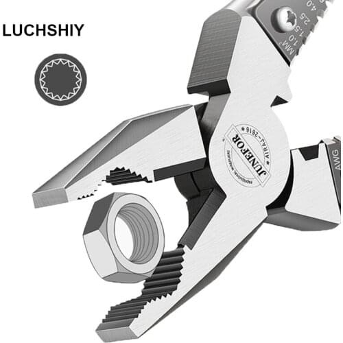 Hand Tool Sets 7 Inch Combination Pliers Stripper/Crimper/Cutter Multifunction Wire Pliers Diagonal Pliers Crimper Crimping Tool