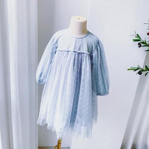 2021 Spring New Girls Fluffy Princess Dress Trend Flower Girl Dresses Toddler Girl Christmas Outfits Kids Dresses for Pink Dress