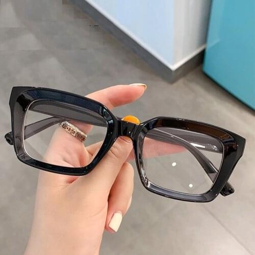 Black Retro Reading Glasses Women Computer Filter Blocking Blue Light Glasses Square Optical Glasses Frame +100 +200 +300