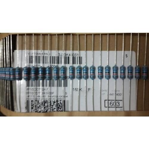 Original new 100% color ring resistance MF1/2CCT52A1603 F 160K gold film resistance 0.5W 160K 1% (Inductor)