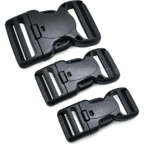 1pcs Plastic Dual Adjustable & Security Double Lock Belt Buckle for Tactical Belts Package Accessories Dog Collar Black