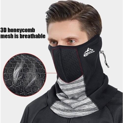 Winter Neck Warmer Bandana Tube Scarf Fleece Pipe Half Haze Sports Hiking Outdoor Cycling Gaiter Mask Skiing Thermal Face M R6D1