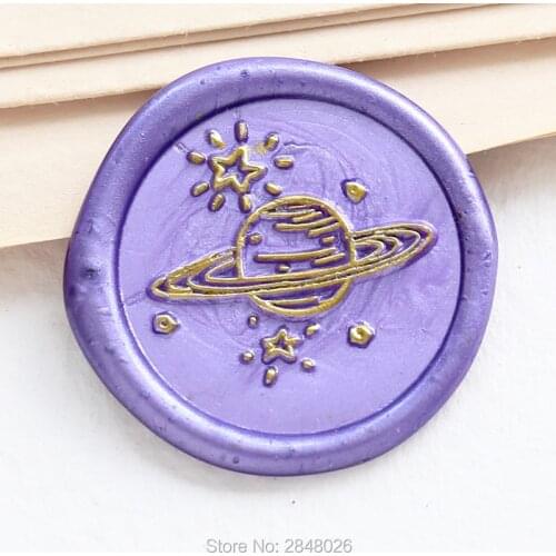 Planet Seal Stamp,Retro seal stamp,Galaxy Seal Stamp Kit,invitation seals,gift packing Party seal