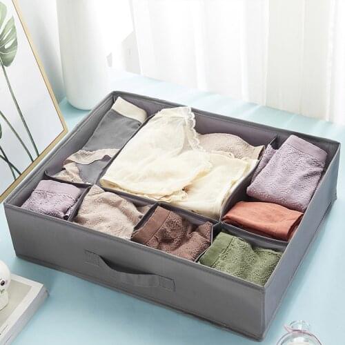Foldable Underwear Storage Box Made Style Storage Box With Compartments Socks Bra Underpants Organizer Drawers Divider