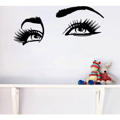 Modern Sexy Eyes Vinyl Wall Stickers Wallpaper For Home Decor Living Room Bedroom For Kids Rooms Diy Beauty Salon Decoration